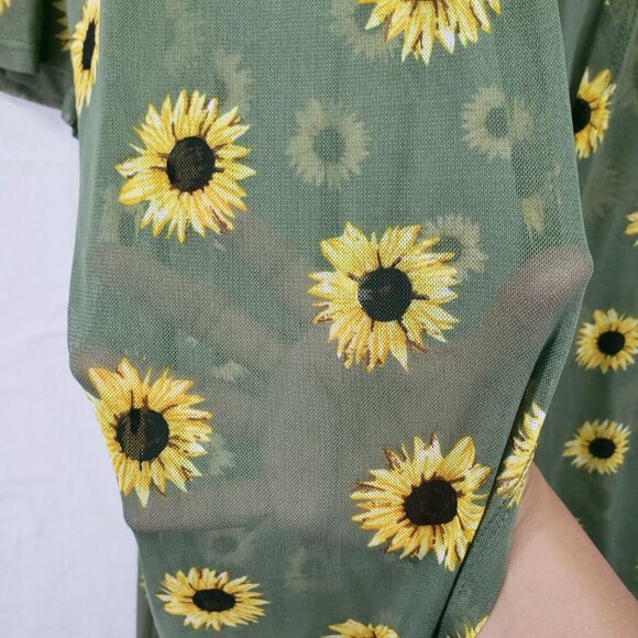 Maternity Love Beachy Boho Mesh Sheer Cover Up Cardigan Sunflower Size M - Picture 12 of 15